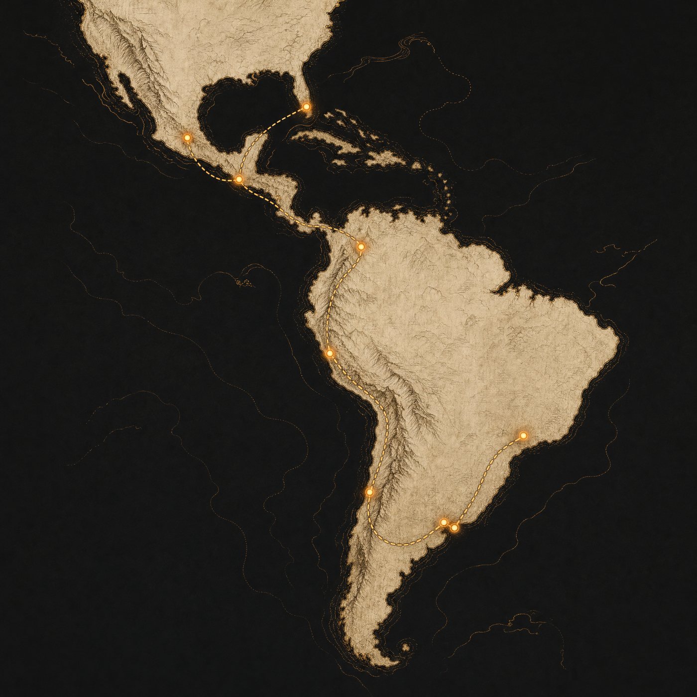 Ruta de expansión Brasa Negra · Buenos Aires → Miami